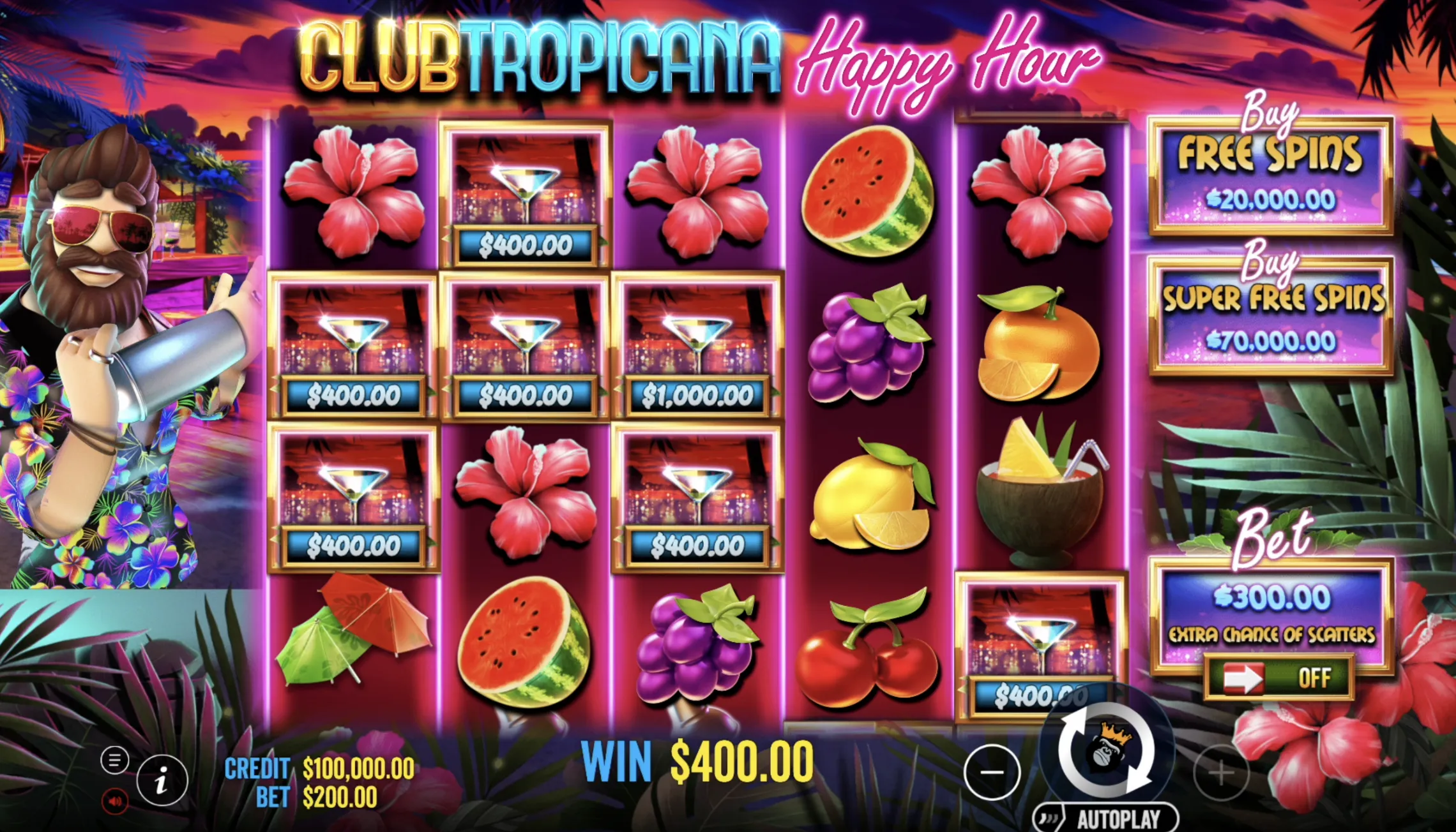 Club Tropicana - Happy Hour Slot